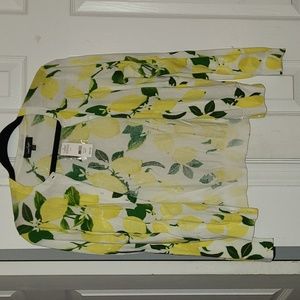 Lord & Taylor Light weight lemon cardigan